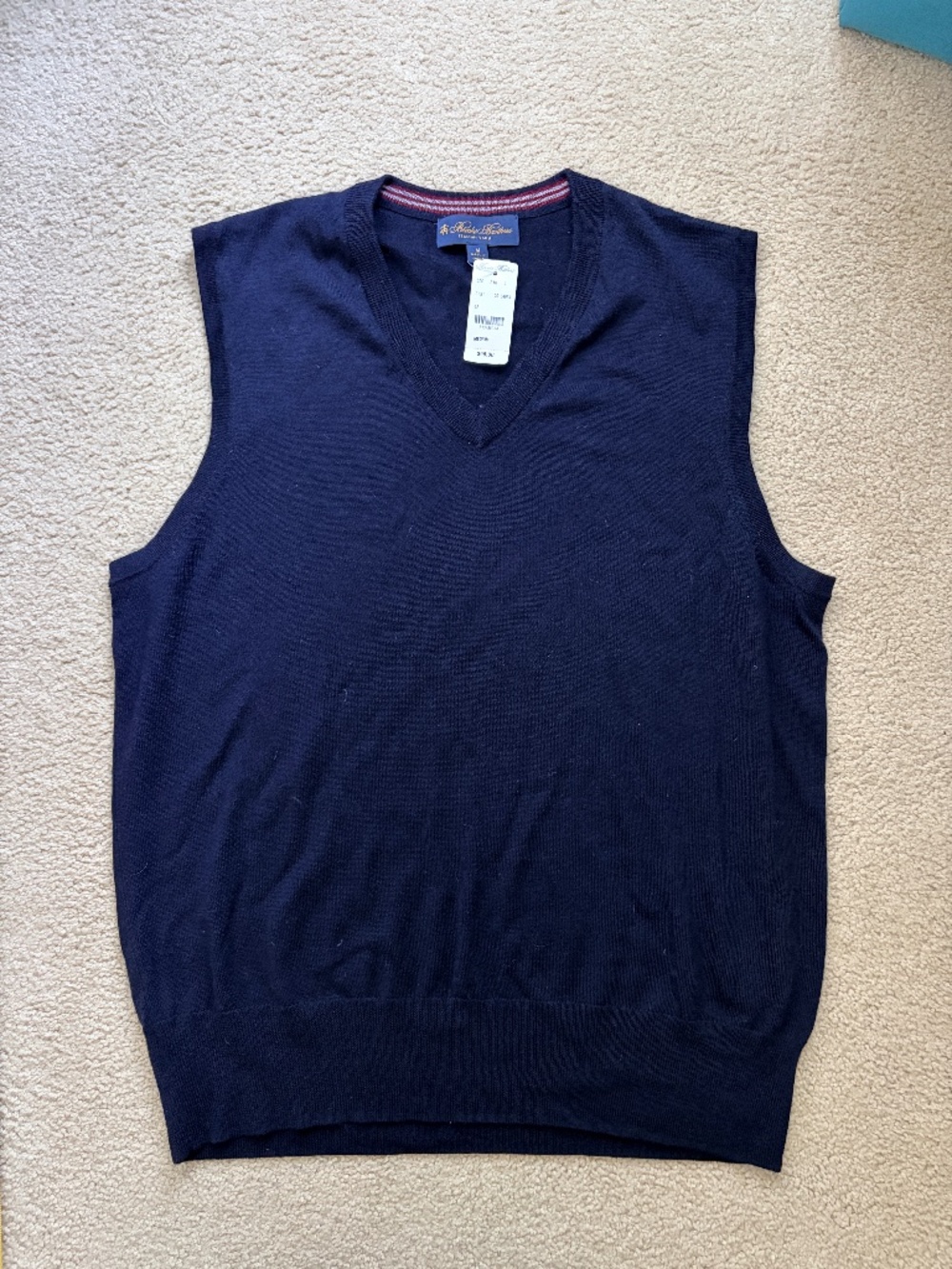 Men's Size Medium Brooks Brothers sweater vest Navy Blue